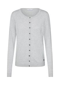 EDC by Esprit, Damen Strickjacke 'OCS BASIC Bttn Sweaters cardigan', Hellgrau