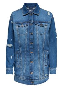 Only, Damen Lange Jeansjacke, Blue Denim