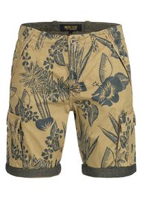 INDICODE JEANS, Herren Shorts 'Albert', Goldgelb