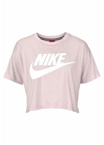 Nike Sportswear, Damen Croptop 'Essential', Rosa / Wei&szlig;