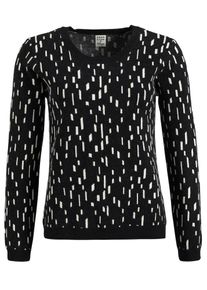 Khujo, Damen Pullover 'OLARA', Schwarz / Wei&szlig;