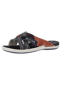 Mustang, Herren Pantolette, Navy / Braun