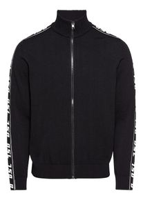 Diesel, Herren Strickjacke 'K-KER-A STRICKJACKE', Schwarz / Wei&szlig;