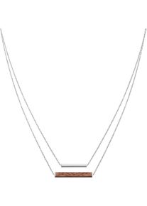 KERBHOLZ, Damen Kette 'Geometrics GEOREC9573', Braun / Silber
