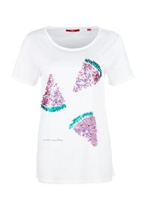 s.Oliver RED LABEL, Damen Shirt, T&uuml;rkis / Lila / Wei&szlig;