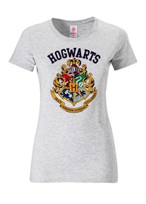 logoshirt, Damen T-Shirt 'Hogwarts', Graumeliert