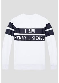 H.I.S. HIS JEANS, Herren Sweatshirt, Navy / Wei&szlig;