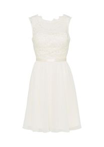 Laona, Damen Cocktailkleid mit Spitze, Weiß