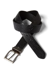 Tom Tailor Denim, Herren Wende-Lederg&uuml;rtel, Schwarz