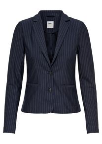 Only, Damen Blazer, Nachtblau / Wei&szlig;