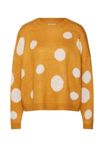Only, Damen Pullover, Goldgelb / Wei&szlig;
