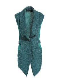 Apart, Damen Strickweste mit einem Knopfverschluss, Petrol
