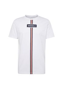 Jack & Jones JACK & JONES, Herren Shirt 'ORFIBO', Dunkelblau / Apricot / Weiß