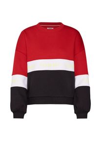Tommy Jeans, Damen Sweatshirt 'COLORBLOCK', Rot / Schwarz / Weiß