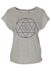 Jaya, Damen T-Shirt 'Isis', Graumeliert / Schwarz