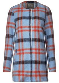 Street One, Damen Jacke, Blau / Rauchblau / Rot