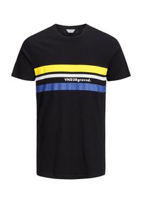 Jack & Jones JACK & JONES, Herren T-Shirt, Blau / Gelb / Schwarz / Weiß