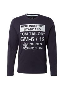 Tom Tailor, Herren T-Shirt, Navy / Weiß