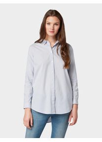 Tom Tailor, Damen Bluse, Taubenblau / Hellgr&uuml;n / Wei&szlig;