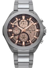 Police, Herren Uhr 'Wadden, PL15654JSU.04M', Kastanienbraun / Hellbraun / Silbergrau