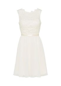 Laona, Damen Cocktailkleid mit Spitze, Wei&szlig;