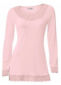 Heine, Damen Spitzenshirt, Rosa