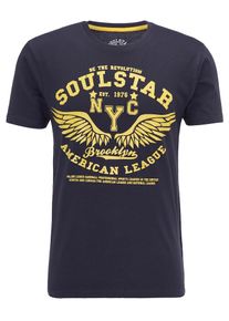 Soulstar, Herren T-Shirt, Marine / Gelb