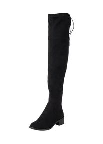 s.Oliver RED LABEL, Damen Overkneestiefel aus Kunstleder, Schwarz