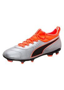 Puma, Herren Fu&szlig;ballschuh 'ONE 3 Leather AG', Orangerot / Schwarz / Silber
