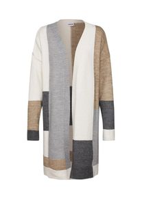 Noisy may, Damen Strickjacke 'VENNA', Beige / Creme / Hellgrau / Dunkelgrau