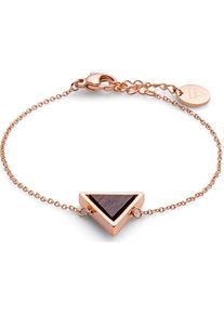 KERBHOLZ, Damen Armband 'Sandalwood GEOTRI8149', Dunkelbraun / Rosegold