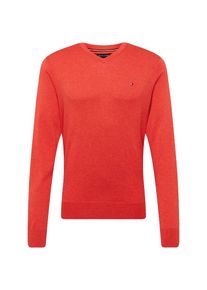 Tommy Hilfiger, Herren Sweatshirt 'COTTON SILK V NECK', Rot