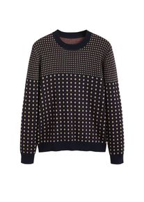 Mango Man, Herren Pullover 'Gentle', Beige / Royalblau / Bordeaux