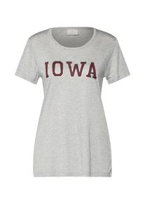 Kaffe, Damen T-Shirt, Grau / Merlot