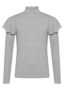 name it, M&auml;dchen Gestreifter Rollkragenpullover, Schwarz / Wei&szlig;