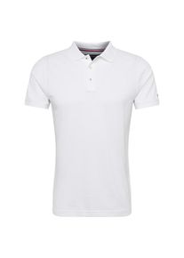 Tommy Hilfiger, Herren Poloshirt 'ICON BACK STRIPE', Weiß