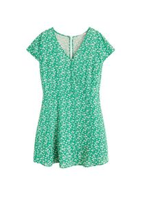 Violeta by Mango, Damen Kleid 'Rim', Grün / Weiß