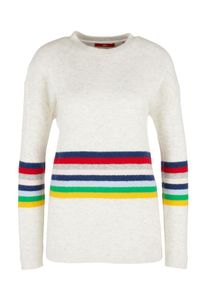 s.Oliver RED LABEL, Damen Strickpullover, Mischfarben / Wei&szlig;meliert
