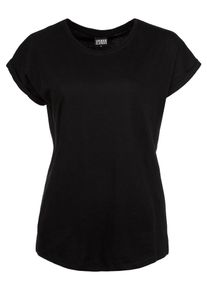 Urban Classics, Damen T-Shirt 'Extended Shoulder', Schwarz