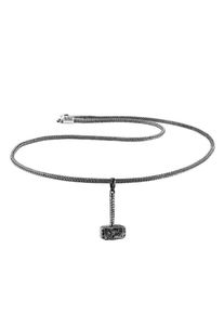 Kuzzoi, Herren Halskette, Schwarz / Silber
