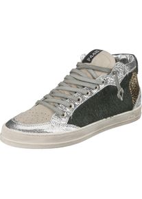 P448, Damen Sneakers, Beige / Gold / Grasgrün / Silber