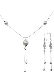 Firetti, Damen Ohrschmuck und Halskette (3tlg.), Silber