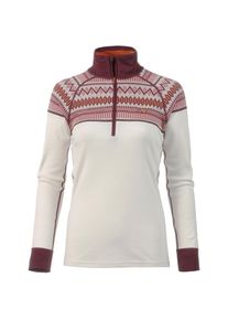 KARI TRAA, Damen Funktionsshirt 'LOKKE', Ros&eacute; / Weinrot / Wollwei&szlig;