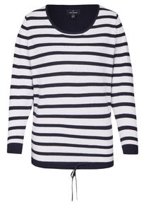Daniel Hechter, Damen Pullover, Nachtblau / Weiß