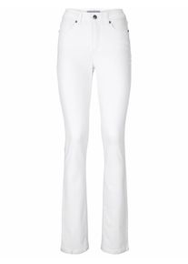 Heine, Damen Bodyform-Bootcut-Jeans mit Coolmax-Funktion, Weiß
