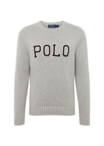 Polo Ralph Lauren, Herren Pullover 'LOGO CN-LONG SLEEVE-SWEATER', Nachtblau / Grau
