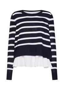 Only, Damen Pullover 'NEW LATISHA', Nachtblau / Weiß