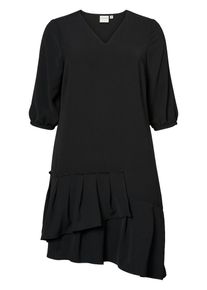 JUNAROSE, Damen Kleid Asymmetrisches, langärmeliges, Schwarz