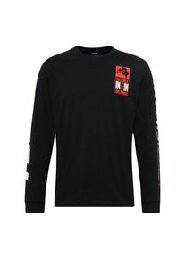 Diesel, Herren Langarmshirt 'T-JUST-LS-WB HEMD', Feuerrot / Schwarz / Weiß