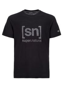 super.natural, Herren T-Shirt 'Essential I.D.', Grau / Schwarz